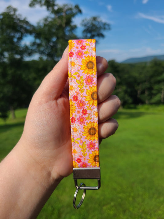 Boho Sunflower Wristlet