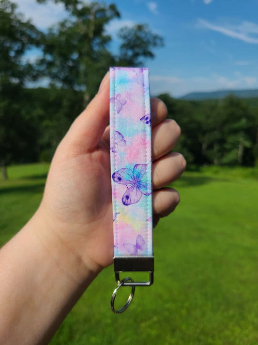 Watercolor Butterfly Wristlet