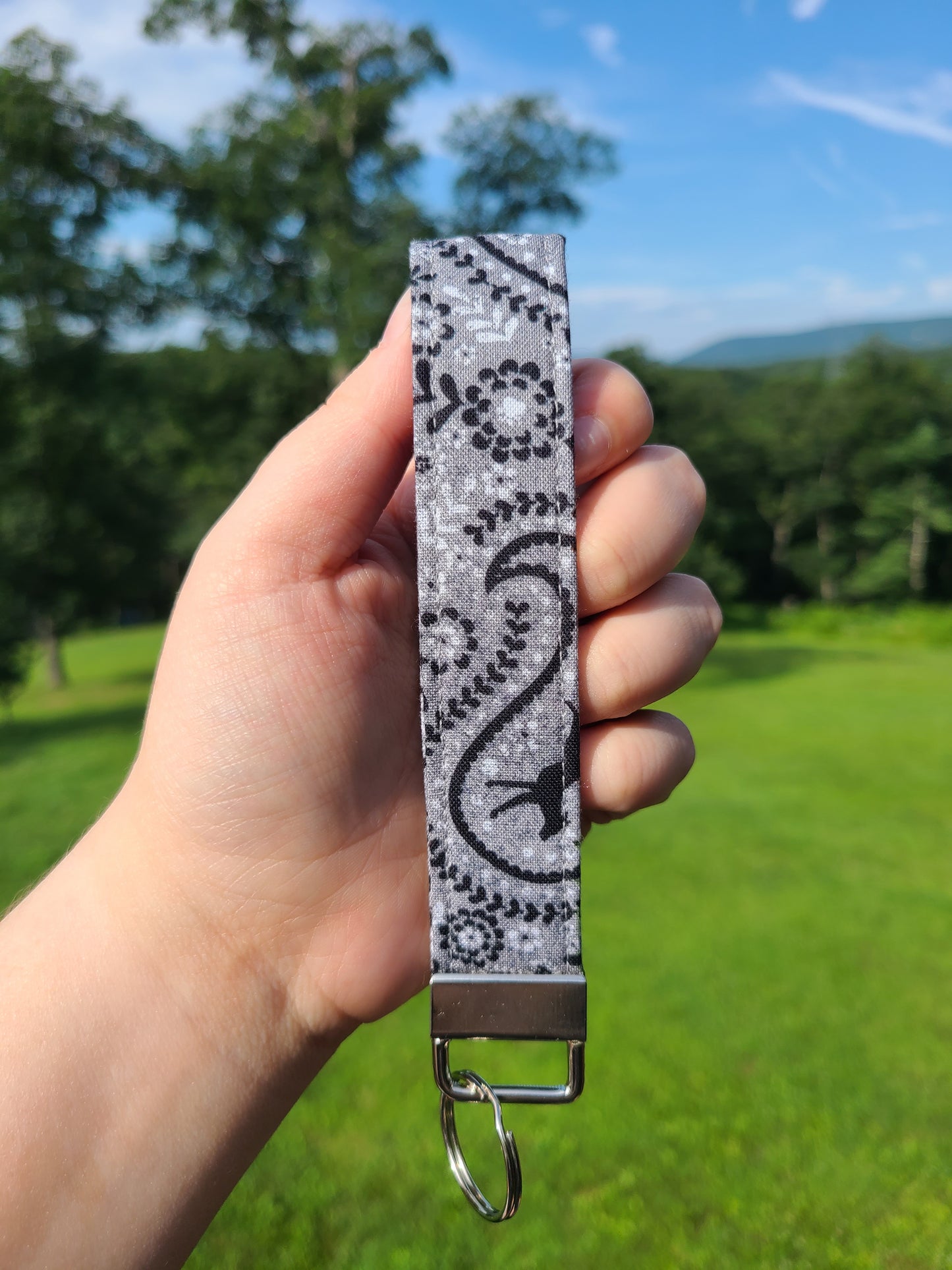 Dog Paisley Wristlet