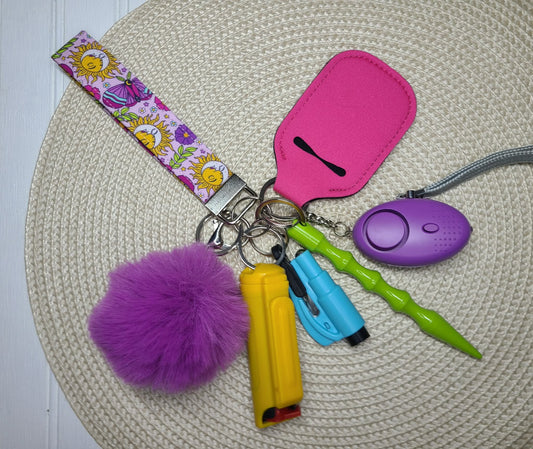 Boho Moth Safety Keychain