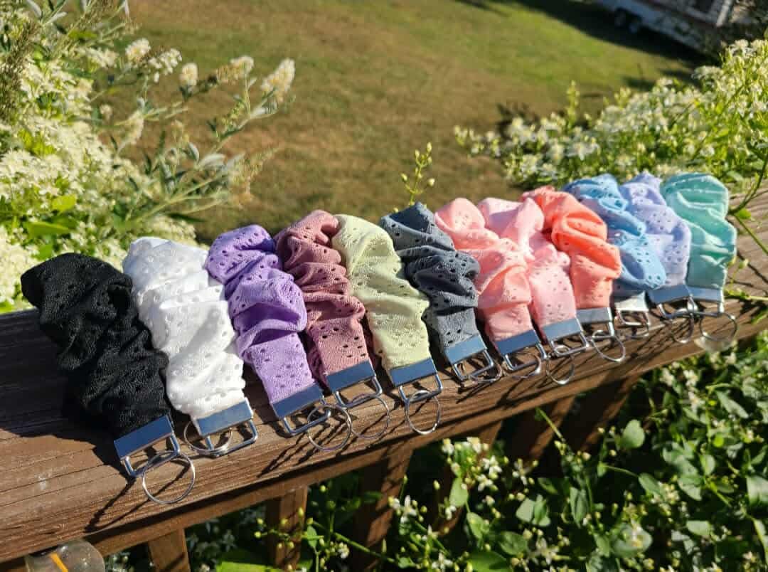 Eyelet Scrunchie Wristlet