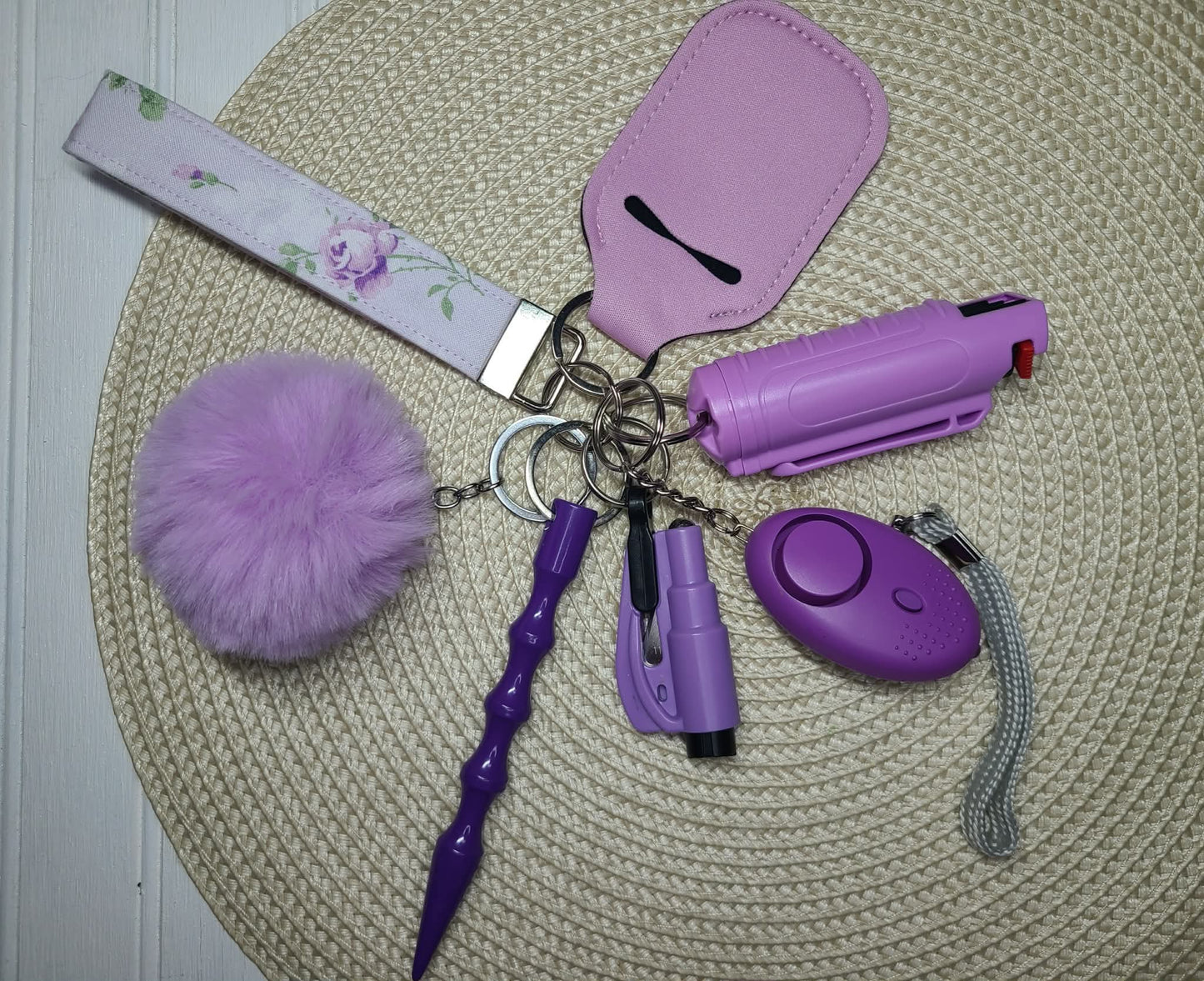 Lavender Safety Keychain