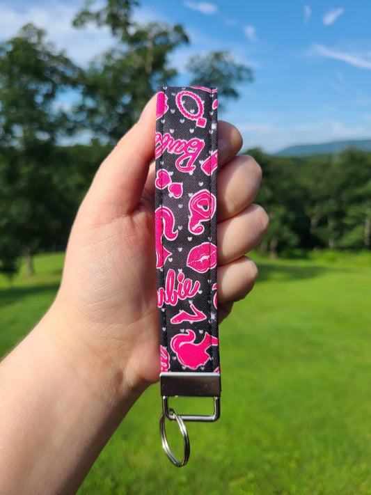 Pink Plastic Wristlet