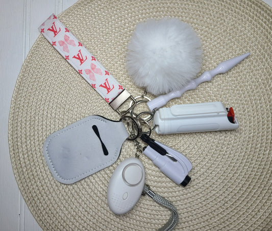 Coquette Bow Safety Keychain