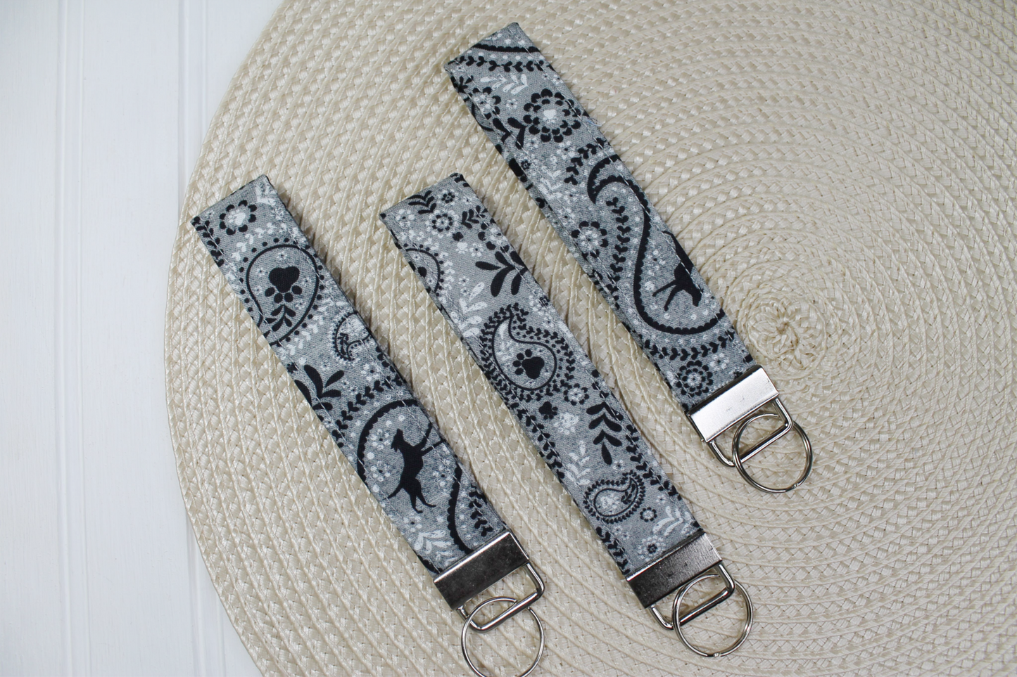 Dog Paisley Wristlet