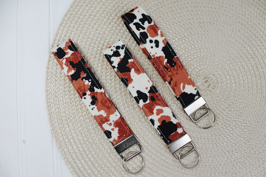 Rustic Cow Hide Wristlet