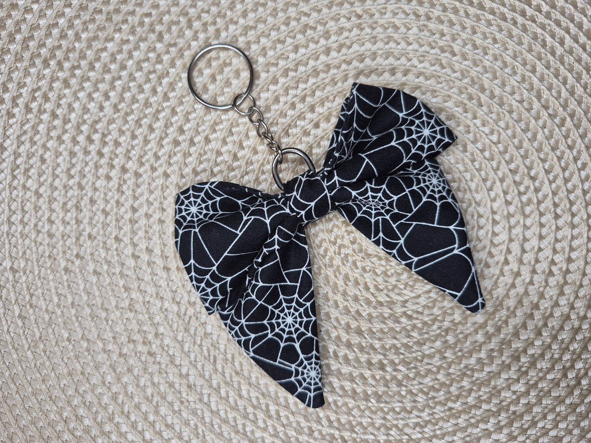 Spider Web Fabric Bow (GLOW IN THE DARK)