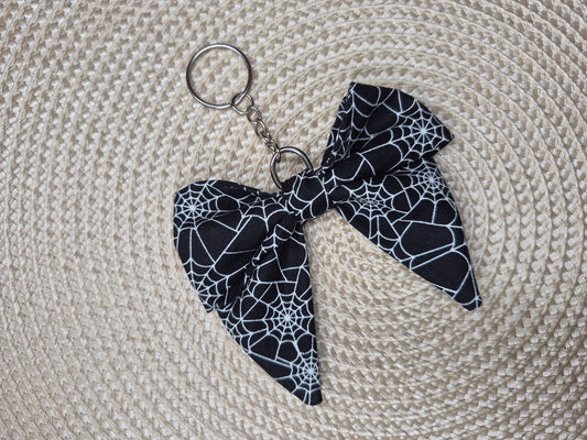 Spider Web Fabric Bow (GLOW IN THE DARK)