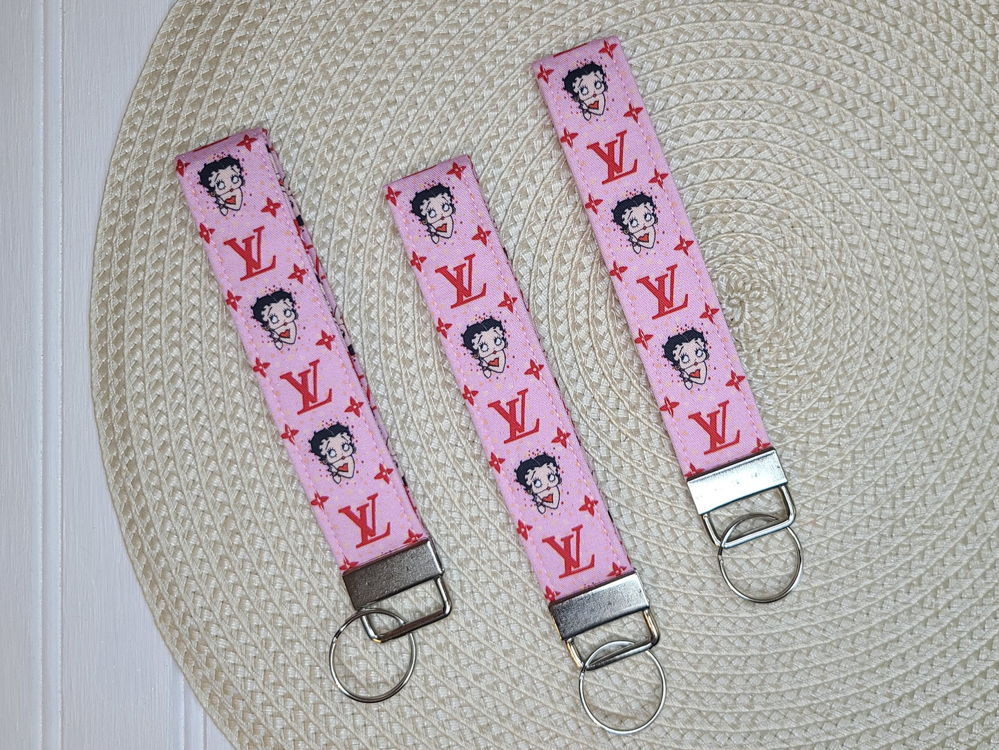 Inspired Red & Pink Girl Wristlet