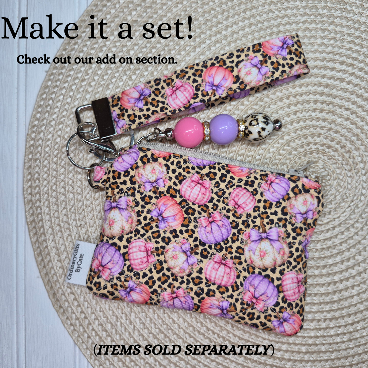 Coquette Pumpkin Patch Coin Purse (OrdinaryGiftsByCate Exclusive Pattern)