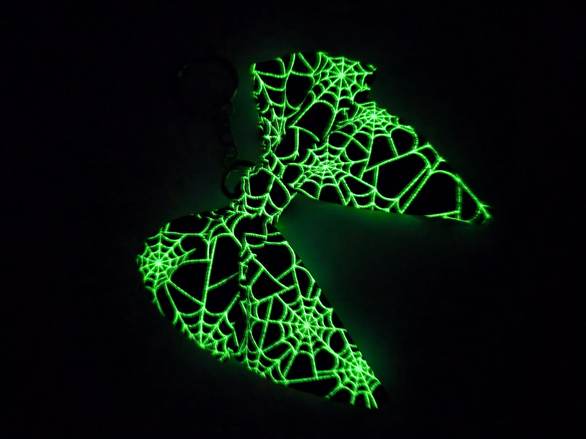 Spider Web Fabric Bow (GLOW IN THE DARK)