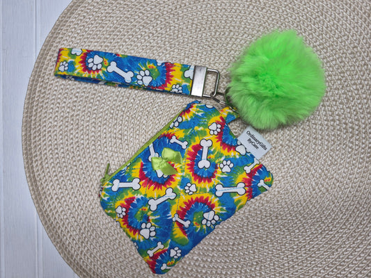 Tie Dye Paw Print Coin Purse Set